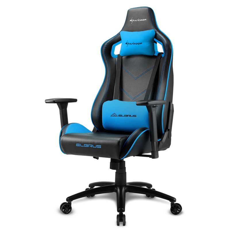 Sharkoon-Elbrus-2-Sedia-per-gaming-universale-Seduta-imbottita-Nero-Blu