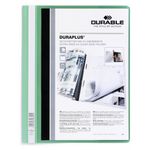 Durable DURAPLUS cartellina con fermafoglio Verde, Trasparente