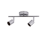 APPLIQUE 2 FARETTI SOFFITTO SOSPENSIONE PLAFFONIERA ORIENTABILI GU10 LED CROMATO