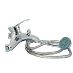 RUBINETTO MISCELATORE CON DOCCIA VASCA DA BAGNO CROMATO SILVER DOCCETTA JH-8092