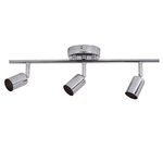 APPLIQUE 3 FARETTI SOFFITTO SOSPENSIONE PLAFFONIERA ORIENTABILI GU10 LED CROMATO