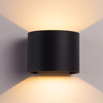 APPLIQUE LED COB LAMPADA PARETE 20W OVALE NERO LUCE CALDA INTERNO ESTERNO 19