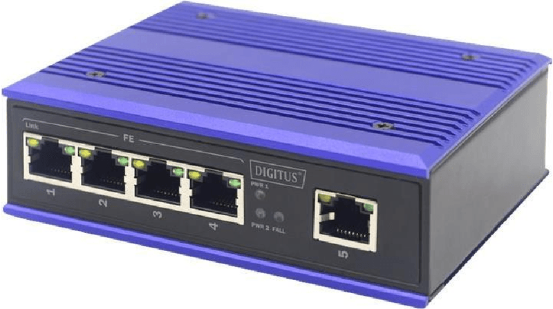 Industrial-5-Port-Fast-Ethernet-Switch-DIN-rail---extended-temp.-range