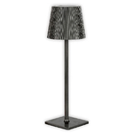 LAMPADA TAVOLO TOUCH LED MODERNA RICARICABILE RISTORANTE GRIGIO CANNA FUCILE G02