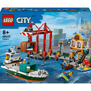 LEGO City Porto e Nave Merci Giochi di Ruolo per Bambini e Bambine da 8 Anni con Barca Giocattolo Gru Portuale