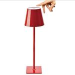 LAMPADA TAVOLO TOUCH LED MODERNA RICARICABILE BAR HOTEL RISTORANTE ROSSO TD-305