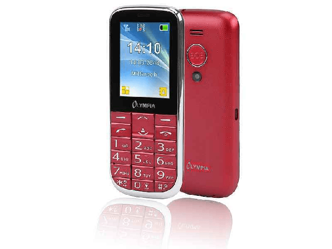 Olympia Joy II 61 cm (2.4") 64 g Rosso Cellulare con fotocamera 2220