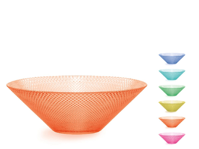 Set H&H new Glow  6 Coppe, Vetro, Colori Assortiti, 24cm