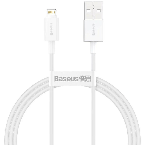 Baseus CALYS-A02 cavo per cellulare Bianco 1 m USB A Lightning (Baseus Superior Fast Charge USB-A to Lightning Cable 2.4