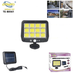 FARETTO 12 LED COB 24W ESTERNO PANNELLO SOLARE SENSORE MOVIMENTO CREPUSCOLARE 61