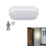 PLAFONIERA LED 9W DOME OVALE SENSORE MOVIMENTO IP56 BIANCO NATURALE 4000K 1521