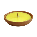 CANDELA CITRONELLA FIACCOLA IN TERRACOTTA ANTI ZANZARE PROFUMO AMBIENTE 17 CM