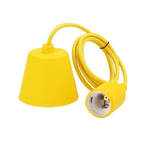 PORTALAMPADA A SOSPENSIONE PENDENTE LAMPADARIO SOFFITTO E27 GIALLO DT-J01 1 MT