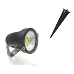 FARETTO FARO COB LED DA GIARDINO 5W WATT SUPPORTO PICCHETTO LUCE FREDDA IP 65