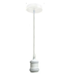 PORTALAMPADA LAMPADARIO SOSPENSIONE SOFFITTO PENDENTE VINTAGE 2MT BIANCO JD-01