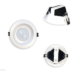 FARETTO LED CIRCLE INCASSO ALETTE PER SOFFITTO PARETE FARO 7W LUCE CALDA LAMPADA