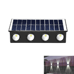 APPLIQUE LAMPADA 8 LED MURO PARETE SOLARE IP65 BIANCO FREDDO GIARDINO TE-B0577*