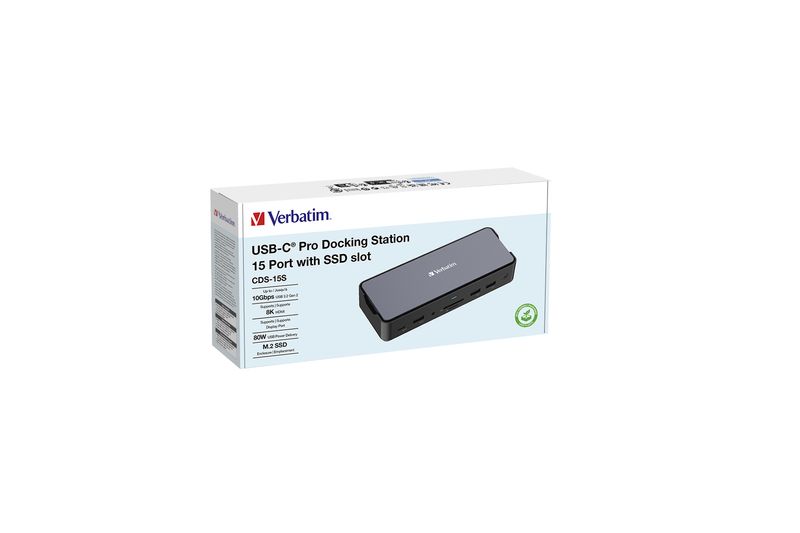Verbatim-CDS-15S-Cablato-USB-3.2-Gen-1--3.1-Gen-1--Type-C-Nero-Grigio