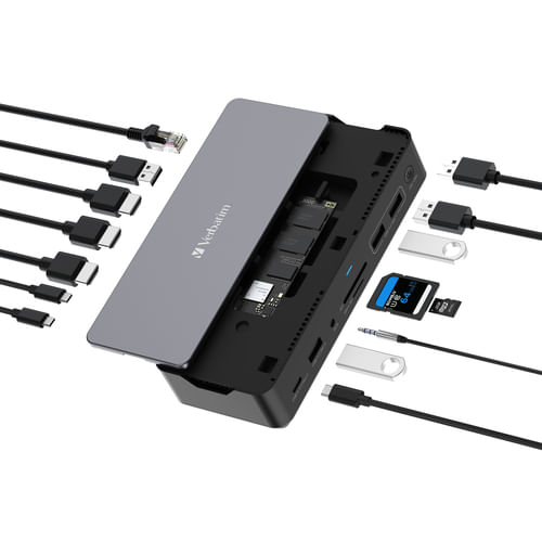 Verbatim-CDS-15S-Cablato-USB-3.2-Gen-1--3.1-Gen-1--Type-C-Nero-Grigio