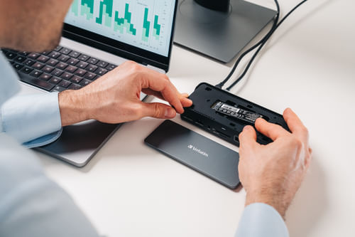 Verbatim-CDS-15S-Cablato-USB-3.2-Gen-1--3.1-Gen-1--Type-C-Nero-Grigio
