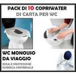 ROBERTAGOR 10 COPRIWATER WC DI CARTA MONOUSO COPRI WATER PROTEZIONE IGIENICI TOILETTE BAGNO