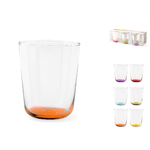 Set 6 Bicchieri In Vetro, Otto, Fondi Colorati Assortiti, 31Cl