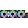 LOT-DE-3-VENTILATEURS-DE-BOITIER-AEROCOOL-MIRAGE-PRO-RGB-12CM--NOIR--AVEC-HUB-ET-TLCOMMANDE
