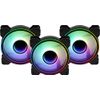 LOT-DE-3-VENTILATEURS-DE-BOITIER-AEROCOOL-MIRAGE-PRO-RGB-12CM--NOIR--AVEC-HUB-ET-TLCOMMANDE