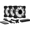 LOT-DE-3-VENTILATEURS-DE-BOITIER-AEROCOOL-MIRAGE-PRO-RGB-12CM--NOIR--AVEC-HUB-ET-TLCOMMANDE