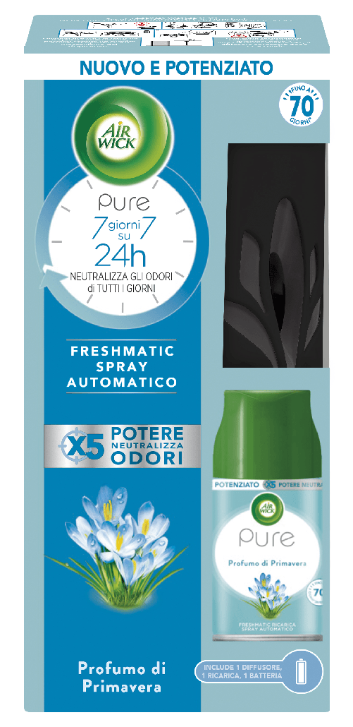 Air Wick Freshmatic Profumatore Elettrico Base Puro Primavera Made In Italy