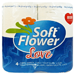 Soft Flower 4 Rotoli Igienica 2 Veli Love Sf4L