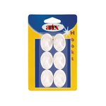 Blister 6 Ganci Plastica Adesivi Bianco marca artex