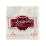 Confezione 40 Tovaglioli Bianco/Argento Marca Foscart Modello Raffaello 38x38