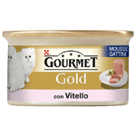 Alimento Gatto Gourmet Gold Lattine Mousse 85 Grammitenero Vitello