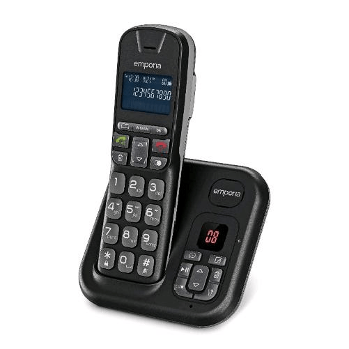 Emporia-TH-21AB-telefono-Telefono-DECT-Identificatore-di-chiamata-Nero