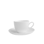 Tazza Caffè Piattino New Bone China Bianco Cc90, H&H