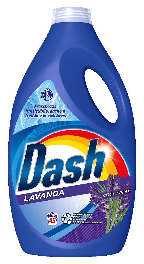 Dash Lavatrice Liquido 45 Misurini Lavanda Made In Italy