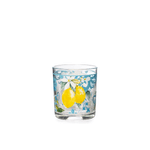 Chio Set 3 Bicchieri In Vetro Trasparente Sicily Decorato Cc 225, Giallo E Blu