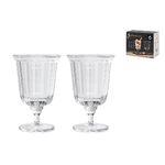 Set 2 Coppe In Vetro Trasparente Iceville Facade 36Cl, Assortiti