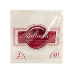 Confezione 40 Tovaglioli Bianco/ Crema Marca Foscart Modello Raffaello 38x38 Bianco/omb Crem