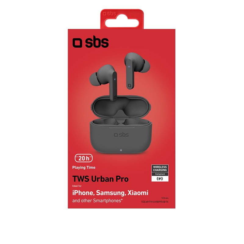 SBS-Urban-Pro-Auricolare-True-Wireless-Stereo--TWS--In-ear-Musica-e-Chiamate-Bluetooth-Nero