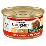 Gourmet Gold Lattine Straccetti 85 Grammi Manzo Made In Italy