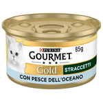 Gourmet Gold Lattine Straccetti 85 Grammi Pesce Dell'Oce Made In Italy