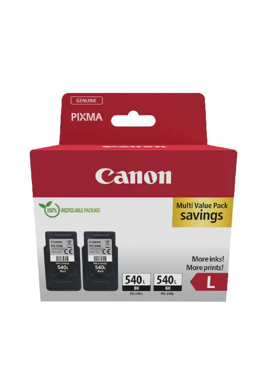 Canon-PG-540L-cartuccia-d-inchiostro-2-pz-Originale-High--L--Yield-Nero