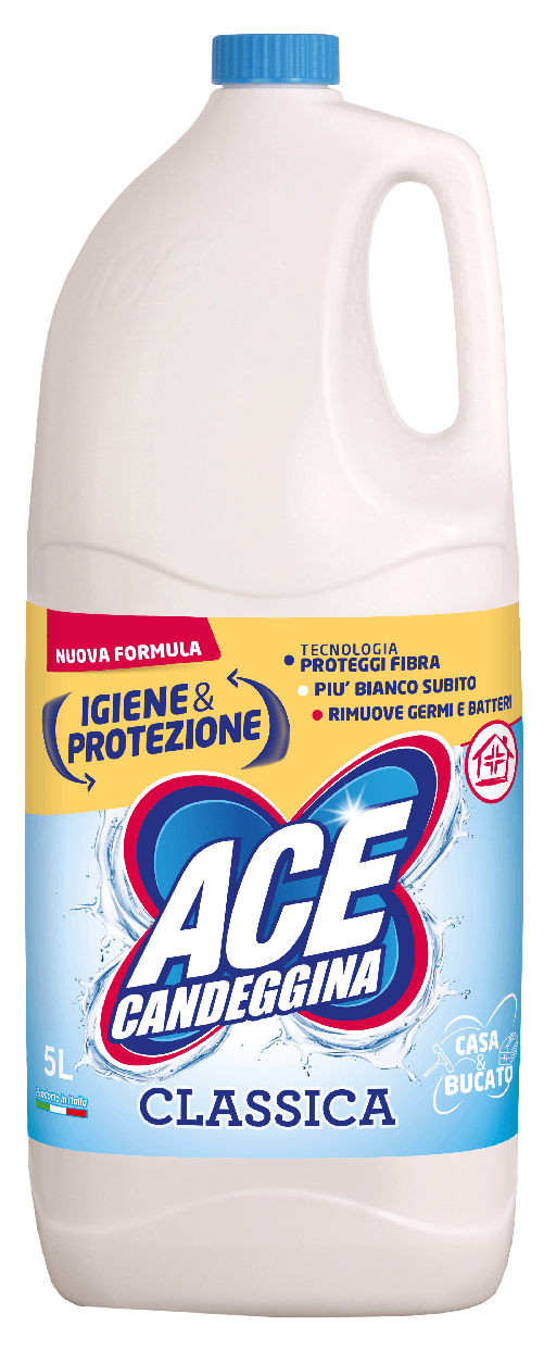 Ace Regolare Candeggina 5000 Ml. Made In Italy Etichetta Italiana