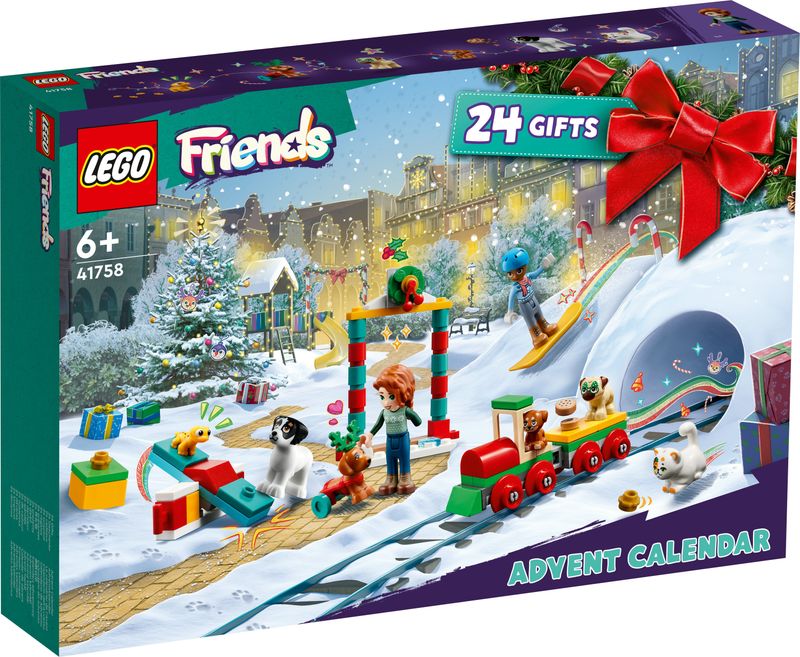 LEGO-Friends-41758-Calendario-dell-Avvento-2023-24-Regali-a-Sorpresa-con-Tappetino-da-Gioco-Regalo-di-Natale-per-Bambini