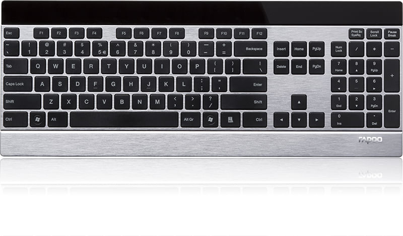 Rapoo-E9270P-tastiera-RF-Wireless-QWERTZ-Tedesco-Nero-Argento