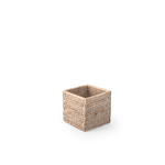 H&H Cesto posate in rattan sbiancato quadro cm 11x10,5h
