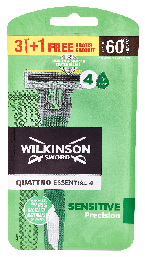 Wilkinson Radi E Getta Quattro Essential Sensitive 3 1 Pezzi