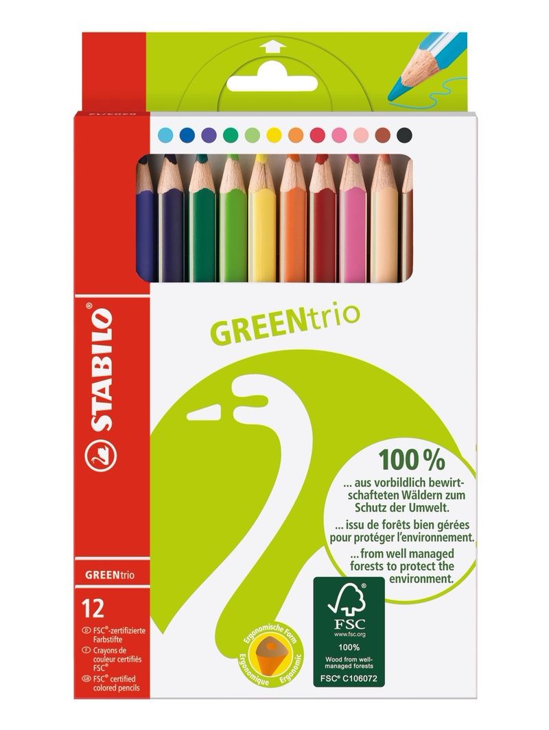 STABILO-GREENtrio-Multicolore-12-pz